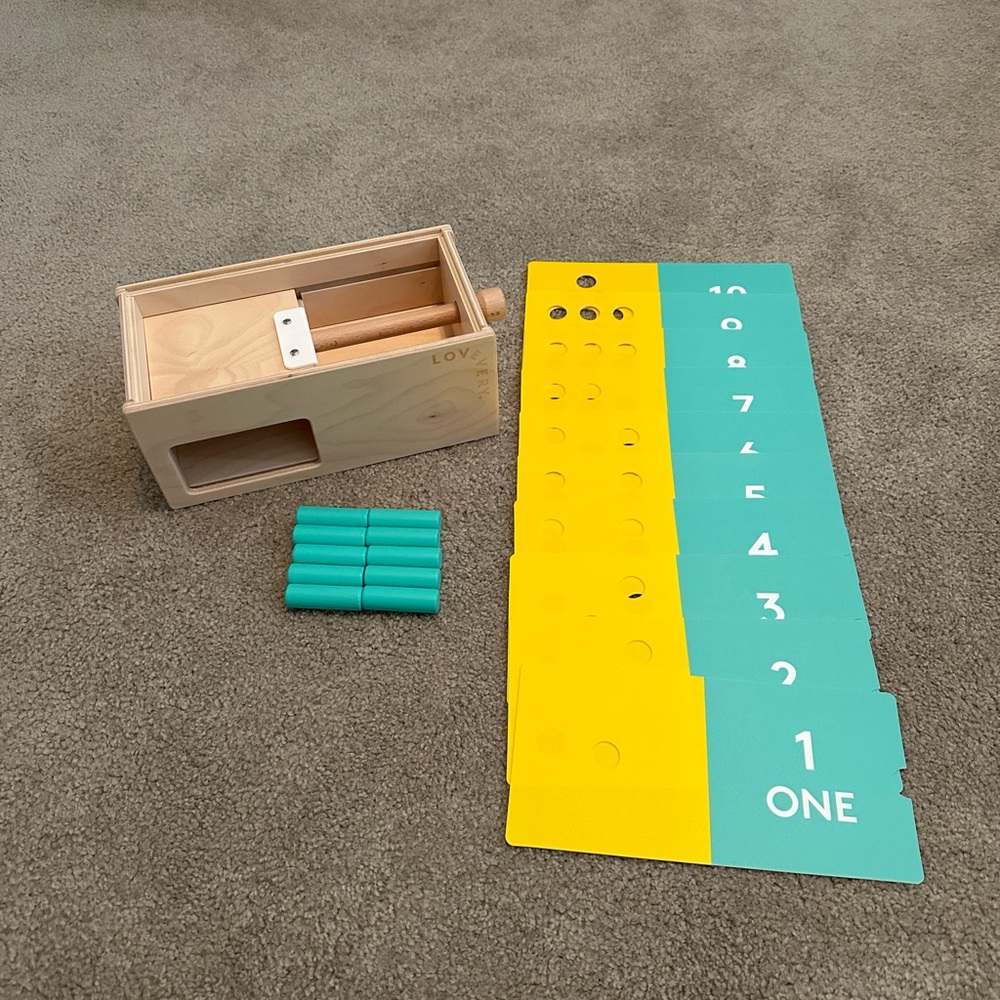 Lovevery wooden counting box